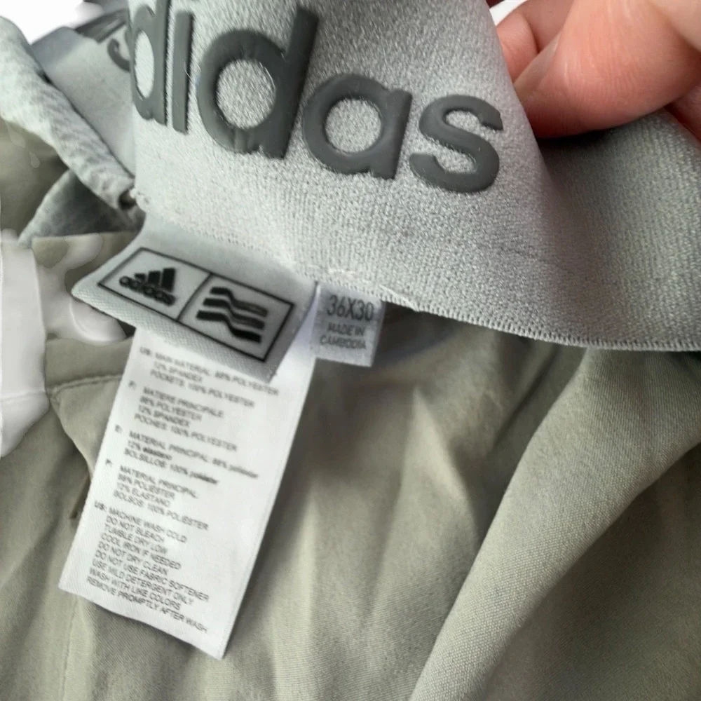 ADIDAS ULTIMATE365 Men's Golf Pants Grey Performance Stretch Lightweight- 36x30